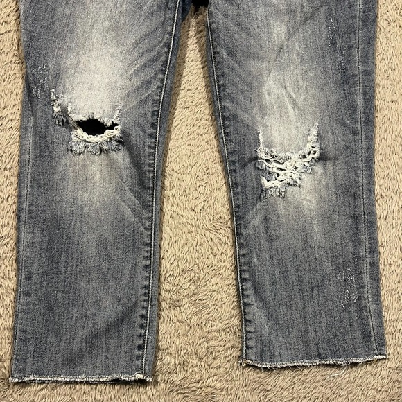 Judy Blue Skinny Fit Capri Jeans Raw Hem Distressed Women's 13/31 32x20 - Picture 3 of 16